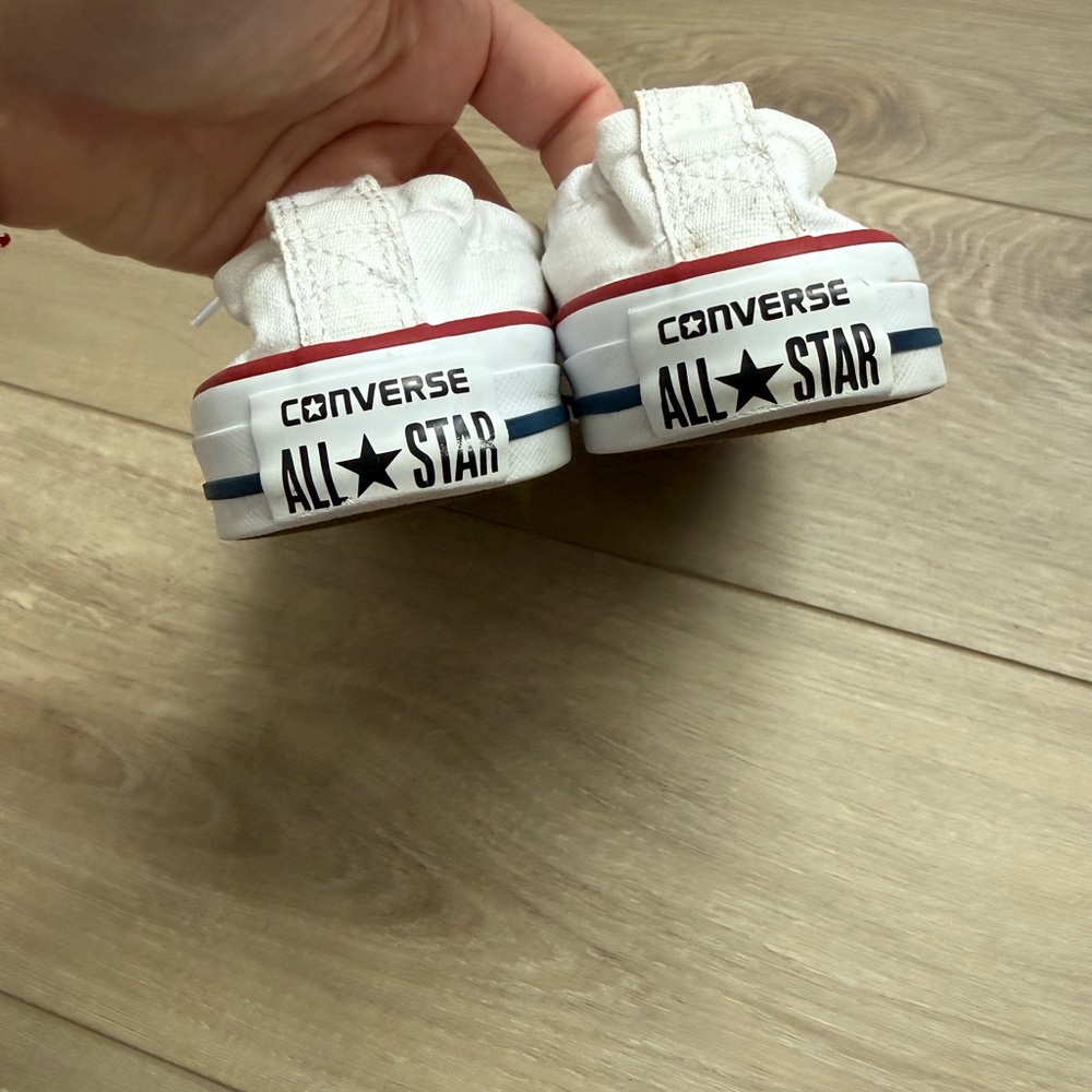 Converse White Sneakers with Red Accents - Picture 2 of 5